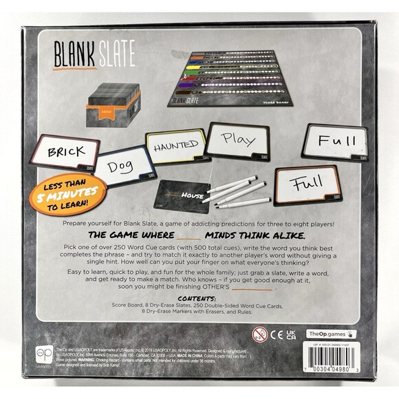 Blank Slate The Game Where Great Minds Think Alike Fun Family Friendly Complete - Picture 2 of 14